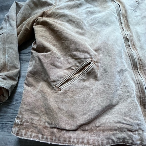 Carhartt J141 211 Men's 3X tall Sherpa Lined Canvas Duck Jacket distressed - Picture 6 of 16